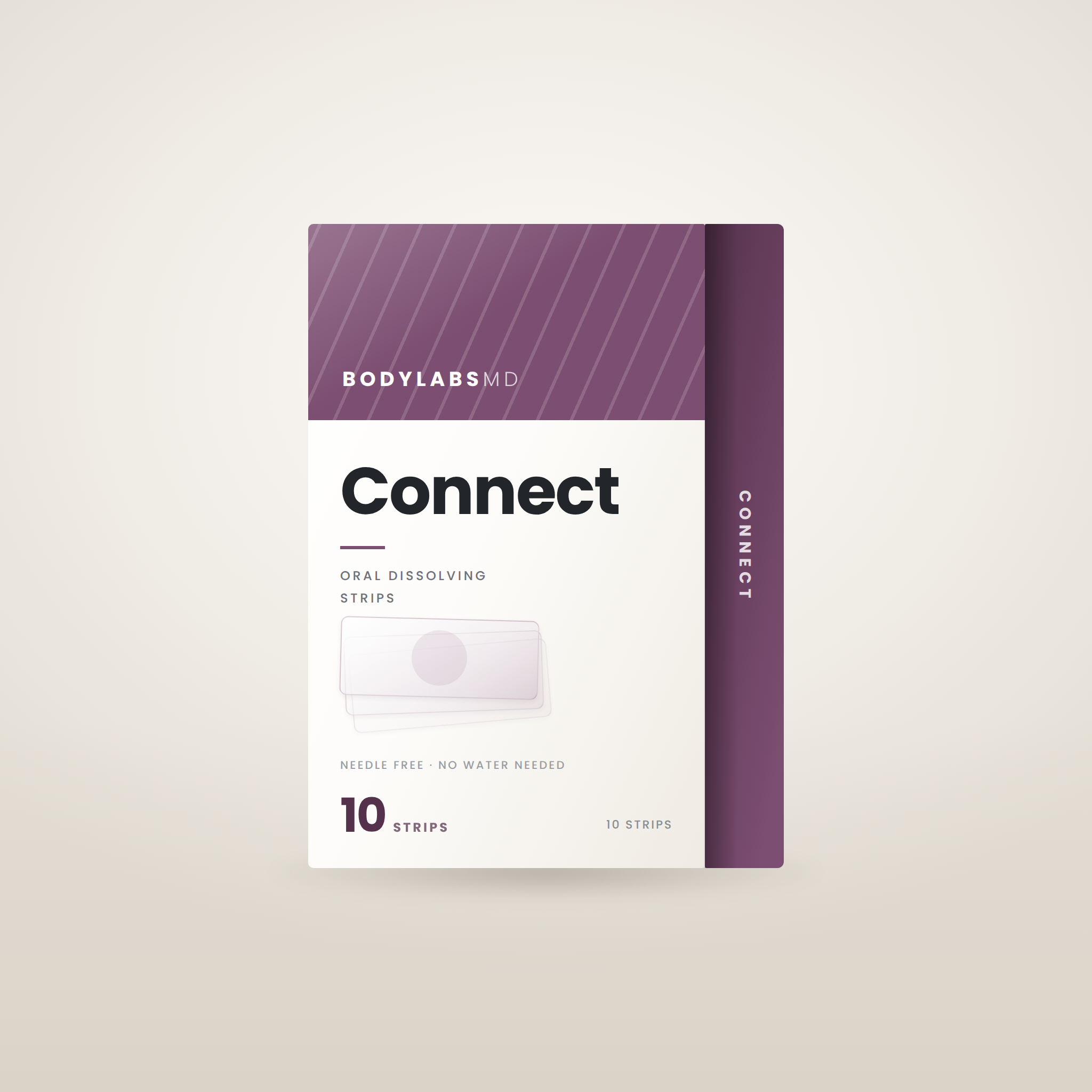 Connect oral dissolving strips by BodyLabsMD, 10 count box