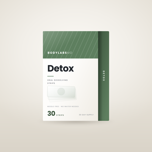 Detox oral dissolving strips by BodyLabsMD, 30 count box