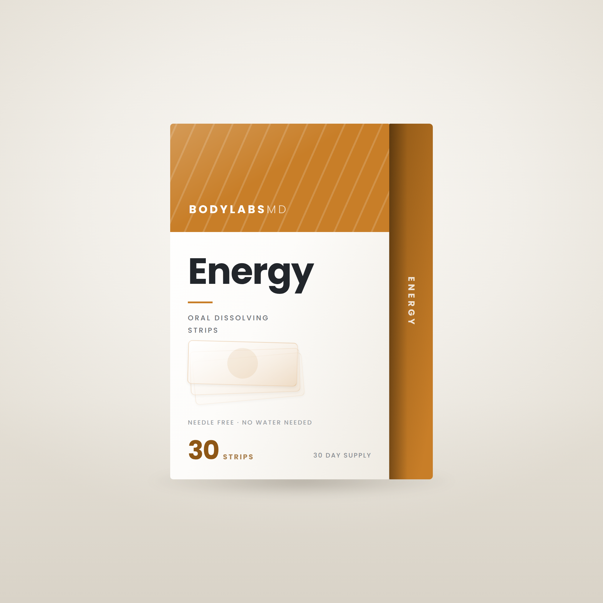 Energy oral dissolving strips by BodyLabsMD, 30 count box