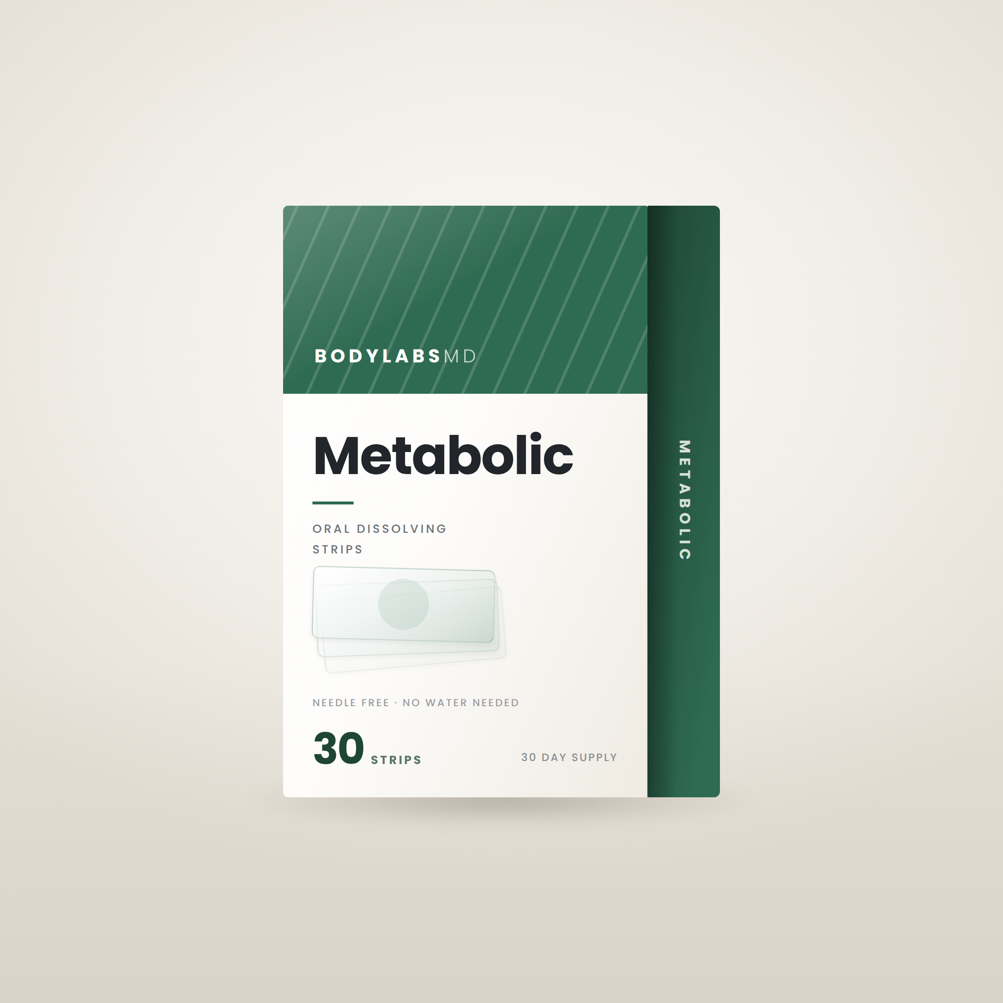 Metabolic oral dissolving strips by BodyLabsMD, 30 count box